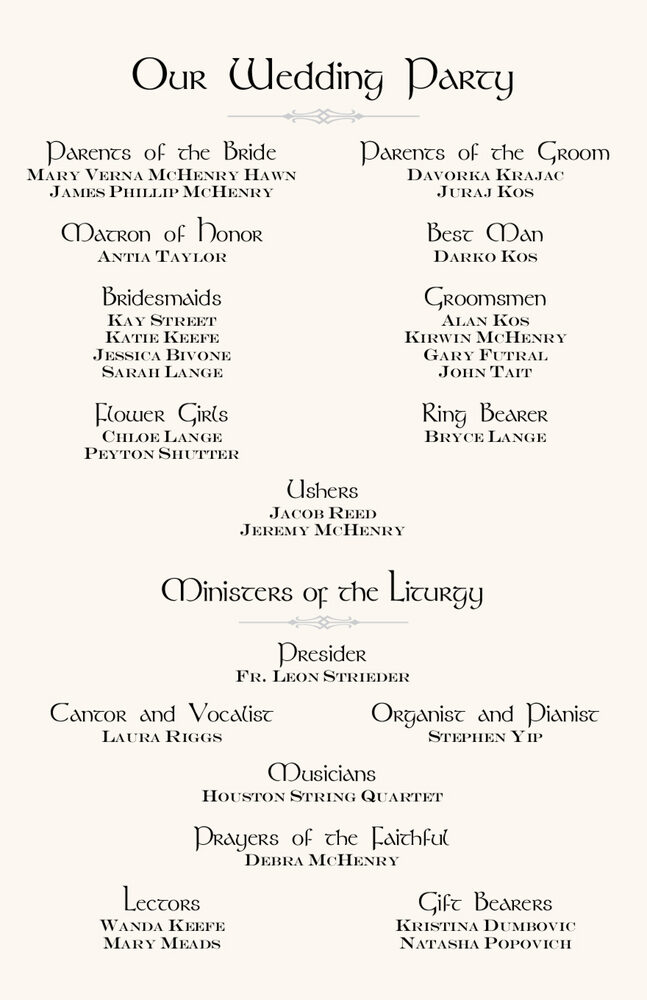 Celtic and Scottish Harp and Thistle Wedding Programs and Church